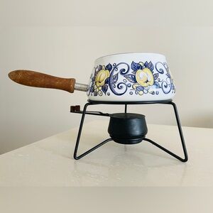 RARE Villeroy & Boch Cadiz Vintage Fondue Pot Boho Tableware Christine Reuter